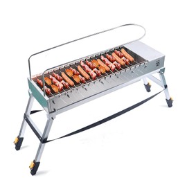 DYRABREST Folding USB Electric Charcoal Grill, Automatic Flip Barbecue Stove-Outdoor BBQ-Household Rotary Barbecue Machine