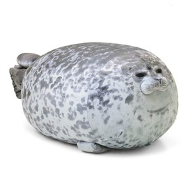 EHOTONG Cute Blob Seal Pillow, Chubby Seal Plush Hug Pillow Soft Stuffed Animal Toy (Gray,11.5")