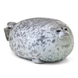 EHOTONG Cute Blob Seal Pillow, Chubby Seal Plush Hug Pillow Soft Stuffed Animal Toy (Gray,11.5")