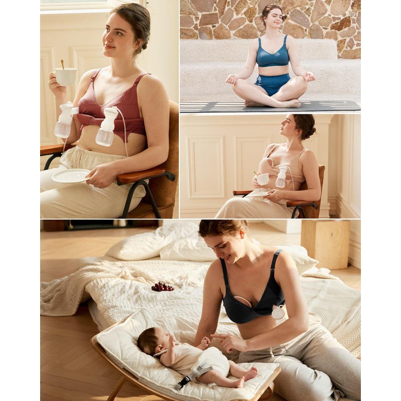 Momcozy Hands-Free Pumping Bra, Wireless & Seamless HF010 Breast Pump