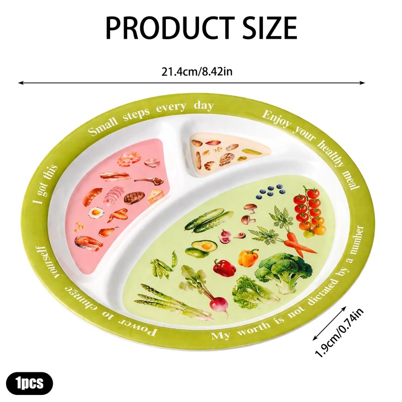 GYTFOG Portion Control Plates, Portion Control Plate for Balanced Eating,