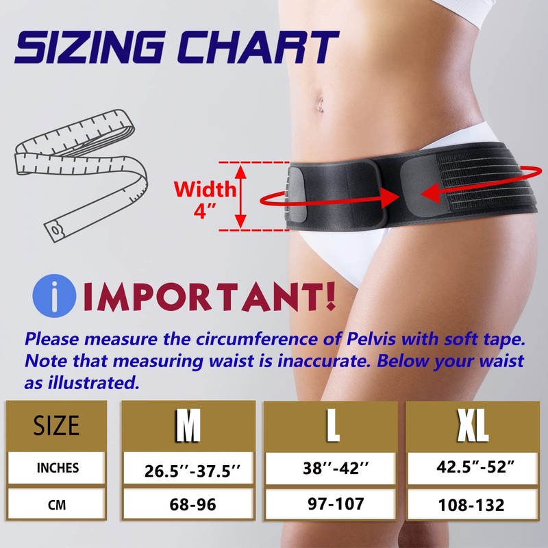 Thx4COPPER Rückenbandage, Sacroiliac Hüftgürtel Atmungsaktive, Unisex - L