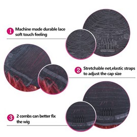 Pixie Cut Wig for Black Women Human Hair 99J Burgundy Color Pixie Wig with Bangs Real Human Hair Short Wigs for Black Women Layered Wigs For Women Full Machine Made Wigs (99J Burgundy)