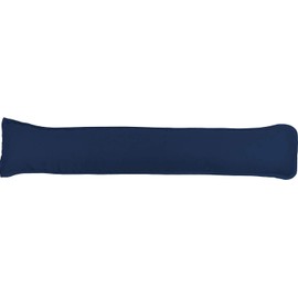 Prime Lines UK Hollowfibre Draught Excluder Stopper Cushion - Heavy Door Stopper Cushion For Bottom Door/Window - Guard Insulator - 90x18cm (Navy)