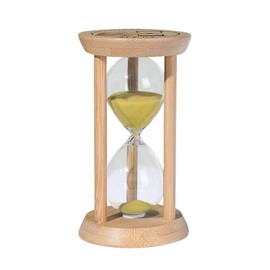 SuLiao Wooden Sand Timer 30 Minute Hourglass, Beech Gold Sand Clock, Small Watch 30 Min Timer, Reloj De Arenai, Hour Glass Sandglass for Home, Office, Decorative, Game, Classroom
