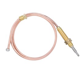 Eacam Fast Response Speed & Stable Performance, M8 Thread Heating Gas Burner Thermocouple Probe 600mm for Fireplace BBQ Grill Accessories, Highly Sensitive Probe with Convenient