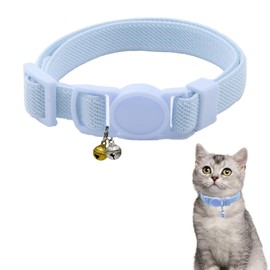 Breakaway Cat Collar with Bell, Safety Buckle Kitten Collar, Elastic Strech Quick Release, Adjustable Lightweight Collars for Girl Boy Cats, Pet Supplies, Accessories, Gifts Blue