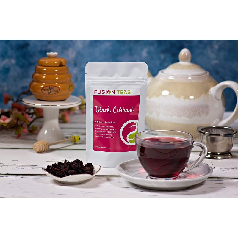 Black Currant Hibiscus Herbal Fruit Tea - Caffeine Free Loose