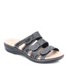 Clarks Women's Casual Flat Sandal, Black Leather, 7.5