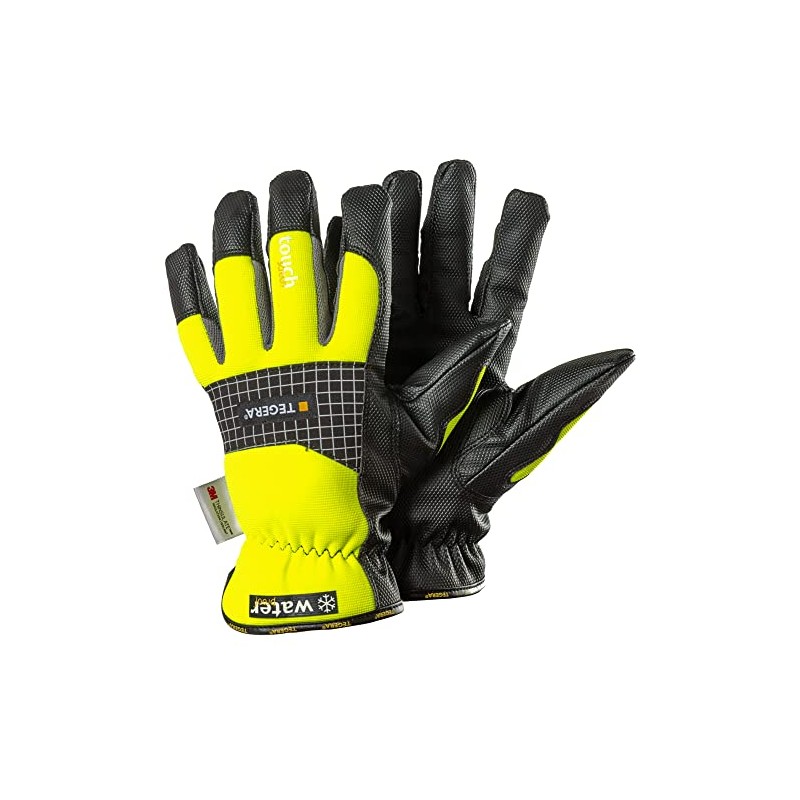Ejendals Tegera 9128 9128-9 Synthetic Leather Gloves Size 9 Yellow