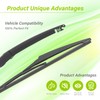 LKK Rear Windshield Wiper Arm Blade Assembly Kit Compatible with