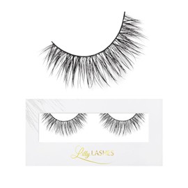 Lilly Lashes Diamonds in Lite Faux Mink, Strip Lashes, Natural Lashes, Reusable False Lashes, False Lashes Natural Look, Lash Strips with Luxury Silk Like Fibers, No Lash Glue Included