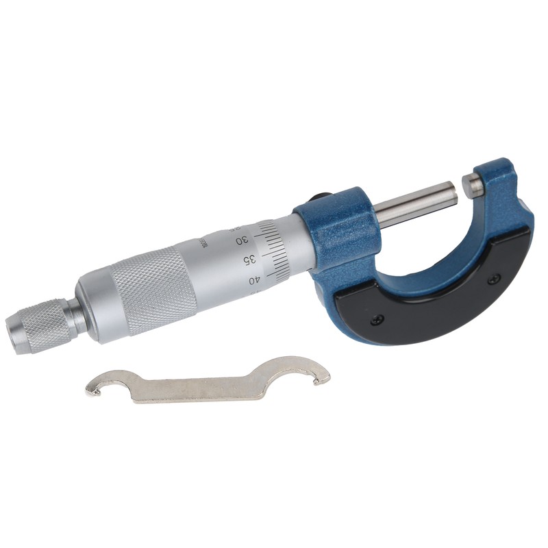 Micrometer 0‑25mm Scale Outside Diameter Carbon Steel Spiral Locking Measuring