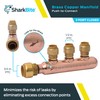 SharkBite 3/4 Inch x 1/2 Inch Outlet 3 Port Closed
