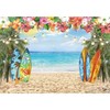 LIVUCEE 7x5ft Hawaiian Beach Photography Backdrop Summer Tropical Luau Palm