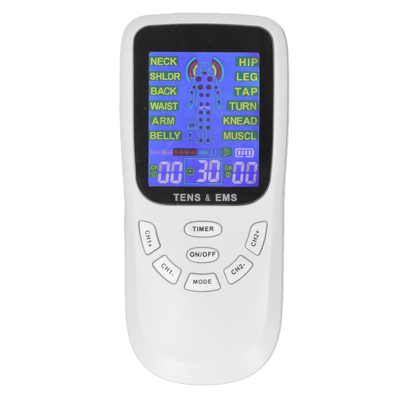 Rechargeable TENS Machine Neck Massaging 12 Modes Micro Current Digital