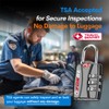 Forge TSA Luggage Combination Lock - Open Alert Indicator, Easy