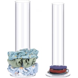 Baoswi 2PCS Acrylic Scrunchie Holder Organizer，Hair Ties Display stand,Organizer for Bracelets Bangle Watchs