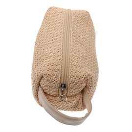 OATIPHO Large Capacity Straw Toiletry Bag for Women Unique Design Portable Makeup Bag for Travel Beach and Daily Use for Cosmetics Toiletries and More