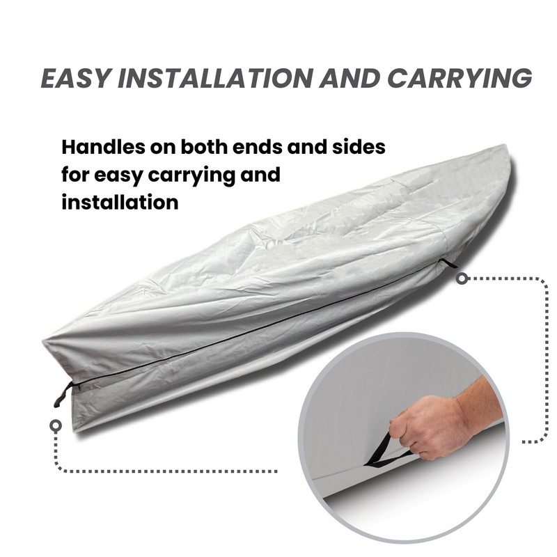 EliteShield Canoe Cover Kayak Cover; Waterproof UV Resistant Marine Grade