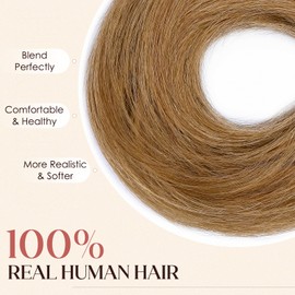 Hairro Hair Bun Extensions 100% Real Human Hair Piece Messy Scrunchies Updo Fake Bun Natural Looking Donut Hairpiece for Women, Golden Blonde