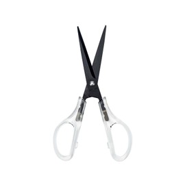 AxeWoodz Black Office Scissors 6.5 Inch Acrylic Scissors Craft Scissor Stainless Steel Blade with Clear Acrylic Handle All Purpose Shears