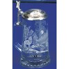 James Meger Glass Timber Wolf Stein German Beer Glass Stein