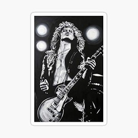 Jimmy Page Sticker - Sticker Graphic - Auto, Wall, Laptop, Cell, Truck Sticker for Windows, Cars, Trucks
