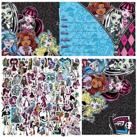 XNAUVOI Monster Birthday Party Invitation, Cartoon Stickers, Children's Birthday Party Invitations