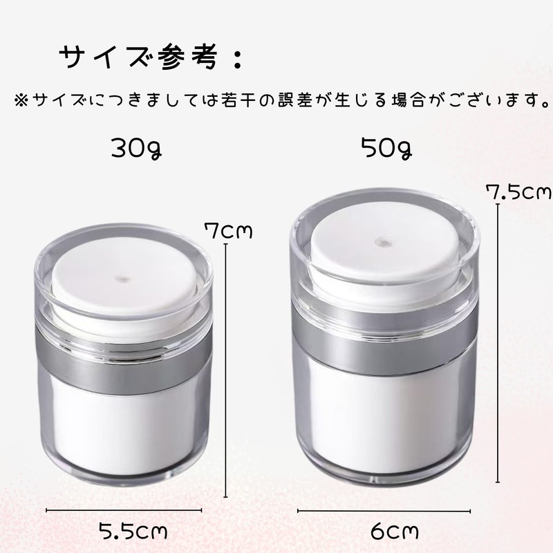 NASSIA Airless Pump Jar Refill Divided Bottle Travel Portable Cosmetic