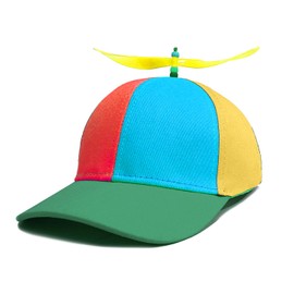 SSKHE Propeller Hat,Adults Funny Helicopter Fisherman Hat,Colorful Patchwork Rainbow Propeller Cap,Summer Sun Protection Sun Hat,Colorful Helicopter hat for Fancy Dress Party Gifts