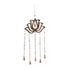 Deco 79 Eclectic Mango Wood Lotus Windchime with Bells, 15"L