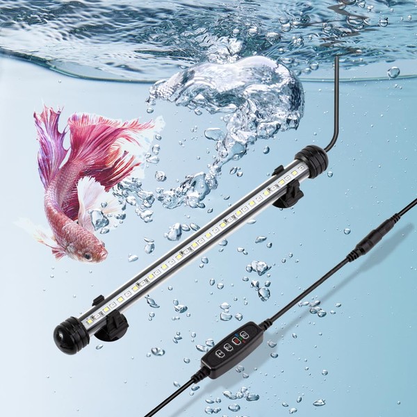 DaToo 6W 11inch Submersible Aquarium Light Underwater Fish Tank Light