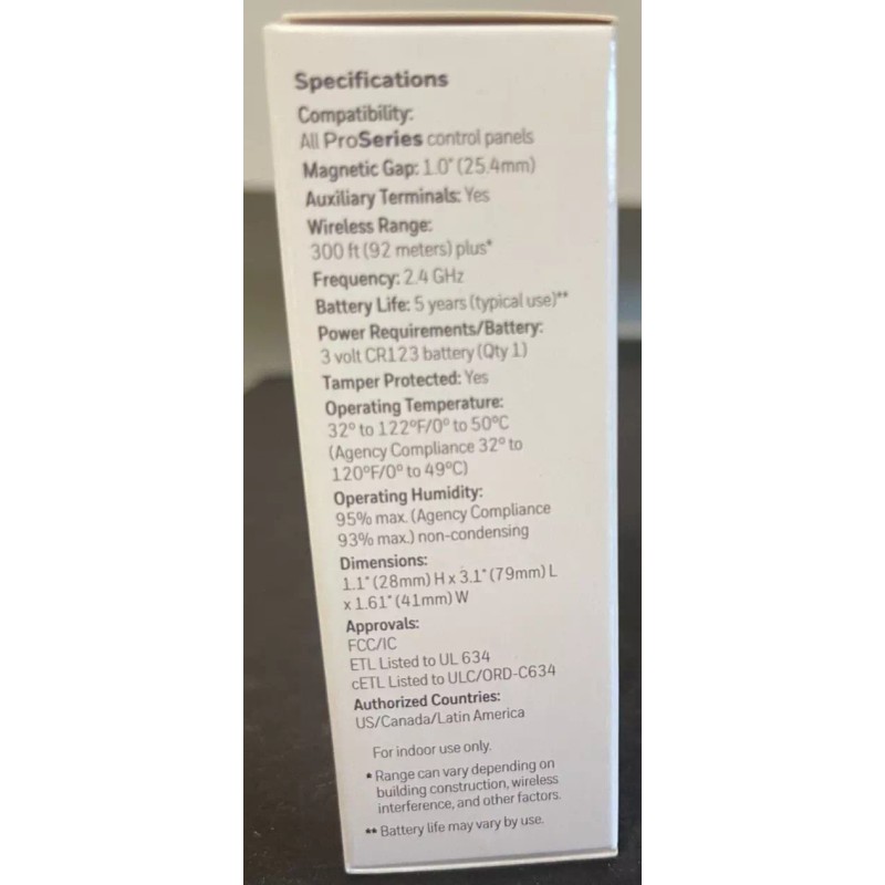 Honeywell Brand New Honeywell Home PROSIXCT ProSeries 2-Way Wireless Door/Window