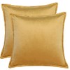 PiccoCasa Decorative Velvet Soft Cushion Covers Pack of 2, Square