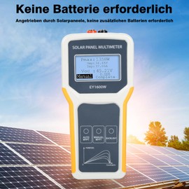 BuyWeek 1600 W Photovoltaic Solar Panel Tester Solar Panel Multimeter MPPT Tester with LCD Display Backlight Open Circuit Voltage Tester for Solar PV System Solar Module Tests