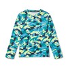 Speedo Boy's Long Sleeve All Over Printed Crew Neck Swim