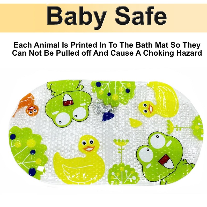 Home Flair Bath Mat | Kids Ducks & Frogs Non