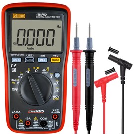 ZIBOO 15B PRO True RMS Digital Multimeter,for Electrical Applications, Measures AC/DC Voltage and Current Measurements up to 1000V and 10A,use for FLUKE(Optional AC Pliers)