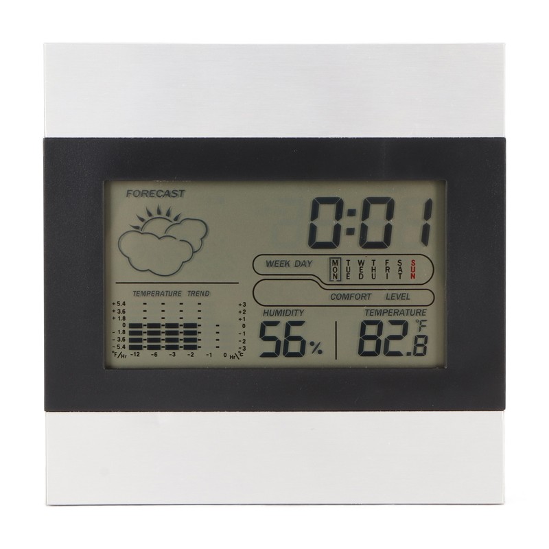 Digital Weather Clock Temperature and Humidity Display Aluminum Shell Digital