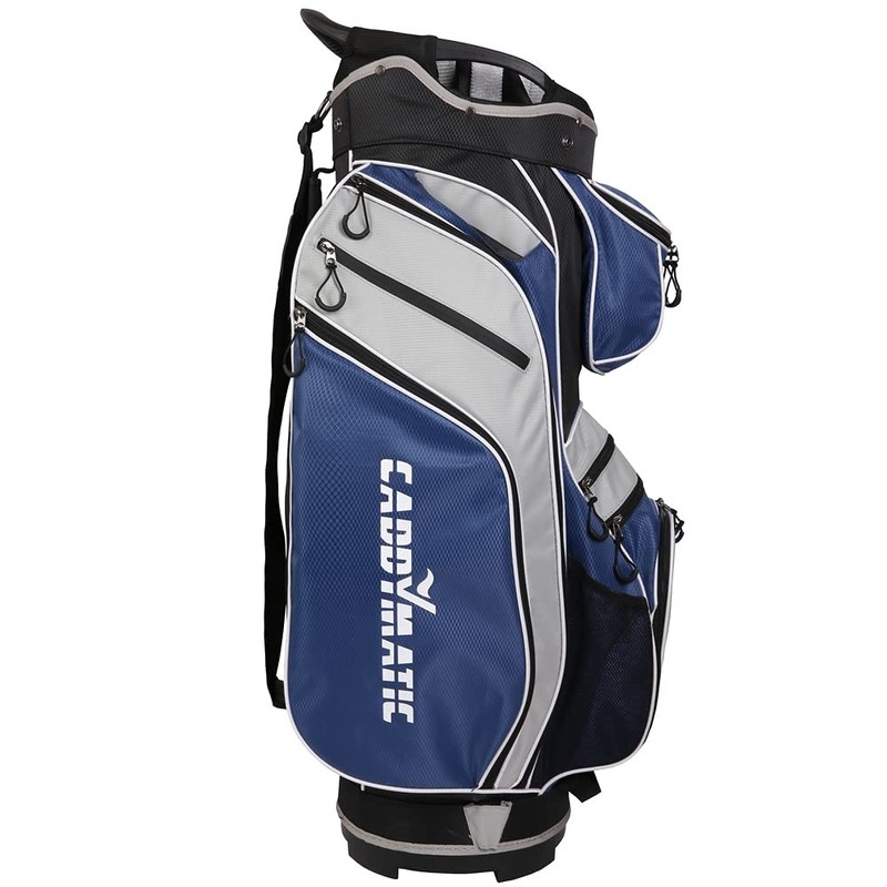 Caddymatic Golf Tour 14-Way Cart Bag - Grey/Blue