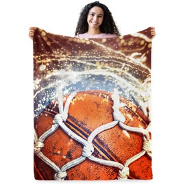 Levens Basketball Gifts Blanket for Boys Girls Teen Son Adults - Perfect for Ultra Soft Flannel Throw Blanket 60"x50" for Bedroom Living Room Decoration, Sport Basketball Gifts for Basketball Lovers