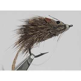 Flies Direct Mouse Rat Assortment Trout Fishing Flies,Pack of Four,Brown