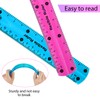 2 Pieces Flexible Ruler, 30cm/12inch Plastic Ruler Shatterproof Straight Edge