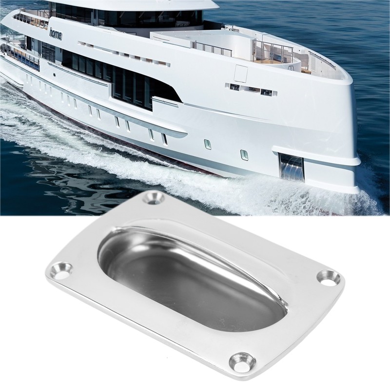 Flush Pull Handle Marine Grade Stainless Steel Mirror Polishing Recessed