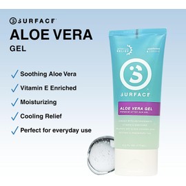 Surface After Sun Aloe Vera Gel with Vitamin E - Moisturising, Cooling Relief, Safe for Everyday Use - 180ml