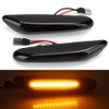 2Pcs LED Side Marker Turn Signal Indicator Light Yellow Dynamic