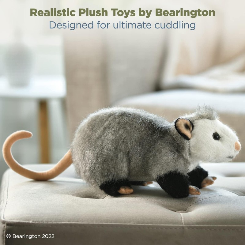 Bearington Collection Bearington Harry Plush Opossum Stuffed Animal, 9 Inch