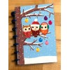 Handmade Christmas Owls in a Tree Holiday Cover Set 4