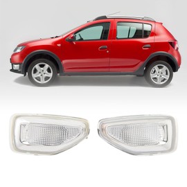 ZDETGU Seitenmarker-Lampen-Seiten-Anzeigelichtsseiten-Repeater-Licht für Sandero MK2 Pre-Facelift 2013-2016 und Stiefstraße MK2 Pre-Facelift mit OE 261651140r ABS-Material